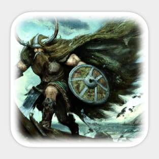 Viking warrior going to war Sticker